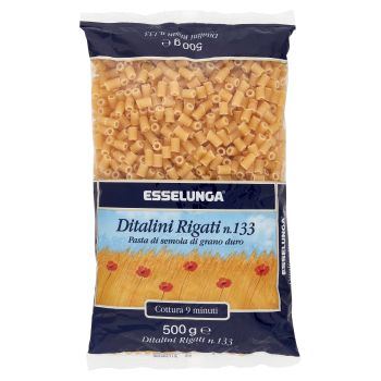 Esselunga, Ditalini Rigati n. 133 durum wheat semolina pasta 500 g