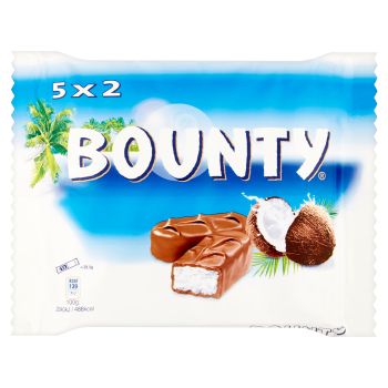 Bounty, chocolate snack with coconut filling conf. 5x57 g