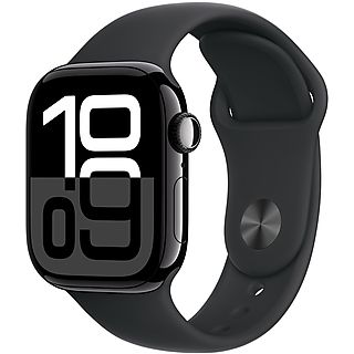 APPLE Watch Series 10 GPS 42mm Aluminum Jet Black with Sport Band Black - S/M